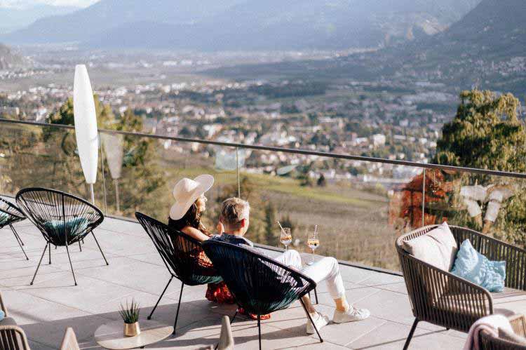 HIGH ABOVE THE ROOFTOPS OF MERANO