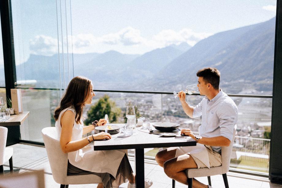 Heavenly dishes with a view over Meran and Environs