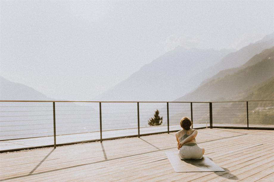 Yoga auf der Dachterrasse